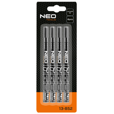 Statybinis žymeklis (markeris), juodas, permanentinis, atsparus vandeniui, lakas, aliuminis, 4 vnt 1 Statybinis žymeklis (markeris), juodas, permanentinis, atsparus vandeniui, lakas, aliuminis, 4 vnt 1