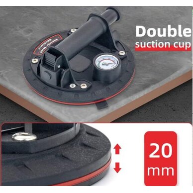 Stiklo kėliklis labai stiprus 200mm 160kg su manometru 2