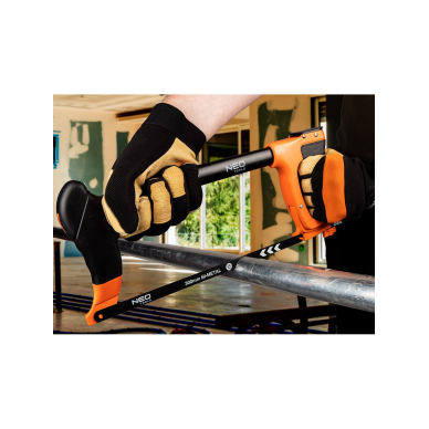 Stiprus metalo pjūklas 300 mm su geležtės laikikliu, aliuminis, dviejų komponentų rankena 2 Stiprus metalo pjūklas 300 mm su geležtės laikikliu, aliuminis, dviejų komponentų rankena 2