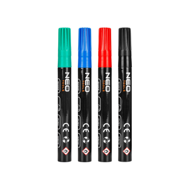 Storas statybinis žymeklis (markeris), 4 spalvos, permanentinis, atsparus vandeniui, lakas, aliuminis, 4 vnt. Storas statybinis žymeklis (markeris), 4 spalvos, permanentinis, atsparus vandeniui, lakas, aliuminis, 4 vnt.