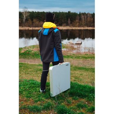 Stovyklavietės stalo ir 4 kėdžių komplektas, sulankstytas į lagaminą 3 Stovyklavietės stalo ir 4 kėdžių komplektas, sulankstytas į lagaminą 3