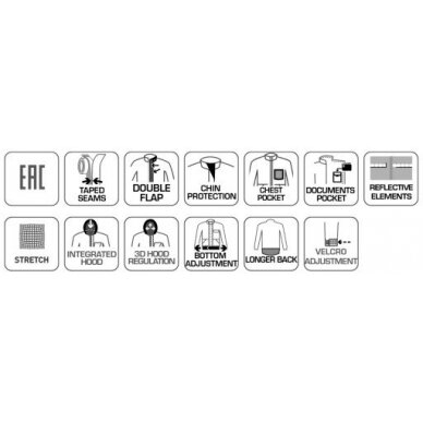 Striukė su kapišonu M dydžio / atspari lietui 3 Striukė su kapišonu M dydžio / atspari lietui 3