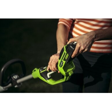 Akumuliatorinis trimeris - žoliapjovė Greenworks G24LT30M, 24 V, (be akum. ir krov.) 12