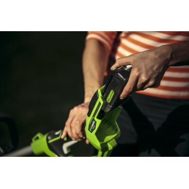 Akumuliatorinis trimeris - žoliapjovė Greenworks G24LT30M, 24 V, (be akum. ir krov.) 13