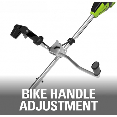 Akumuliatorinis trimeris - žoliapjovė / krūmapjovė Greenworks GD40BCB, 40 V, (be akum. ir krov.) 6 Akumuliatorinis trimeris - žoliapjovė / krūmapjovė Greenworks GD40BCB, 40 V, (be akum. ir krov.) 6