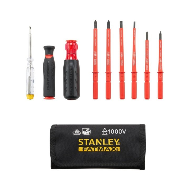 Stanley Fatmax VDE el. atsuktuvų rink. 10 vnt. krepšyje, 1000V 1 Stanley Fatmax VDE el. atsuktuvų rink. 10 vnt. krepšyje, 1000V 1
