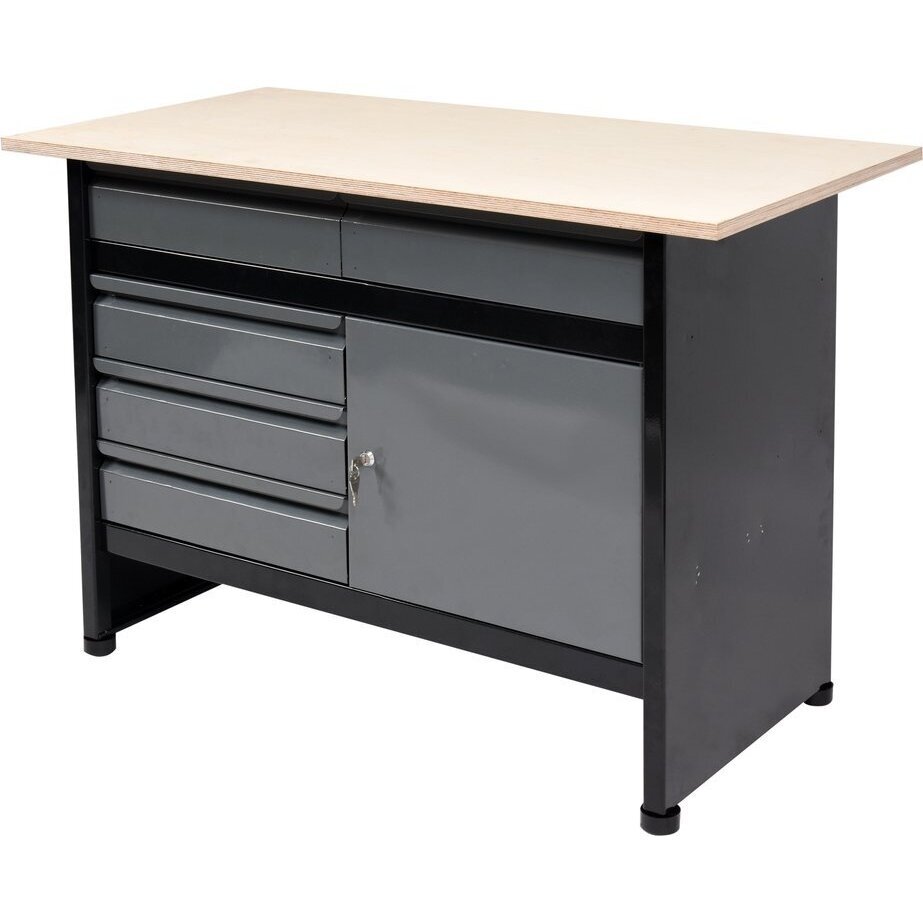 Stalas įrankių dirbtuvėms 116x60cm Vorel 2 Stalas įrankių dirbtuvėms 116x60cm Vorel 2