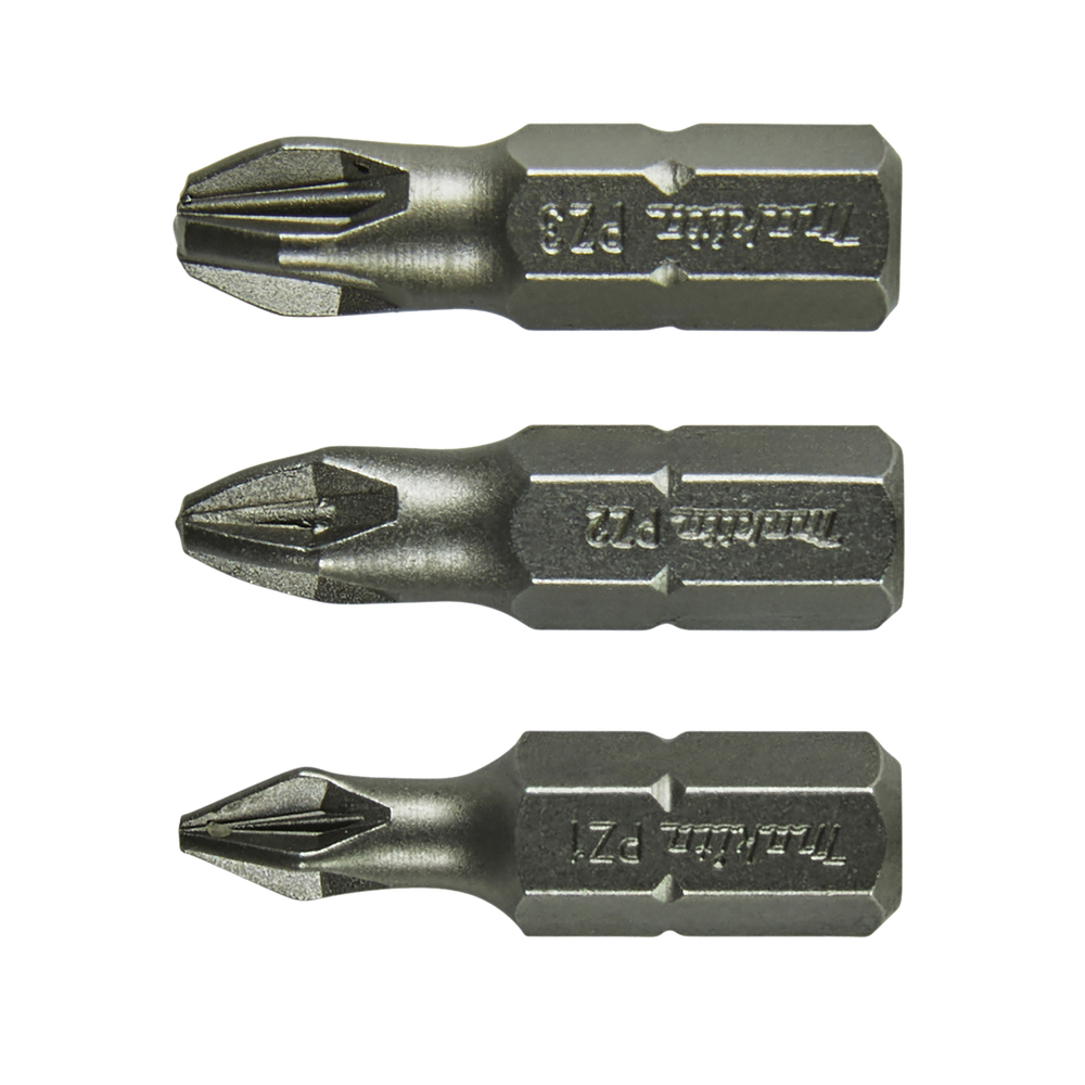 Sukimo antgalis PZ1,2,3x25mm (3 vnt) Makita B-24527 Sukimo antgalis PZ1,2,3x25mm (3 vnt) Makita B-24527