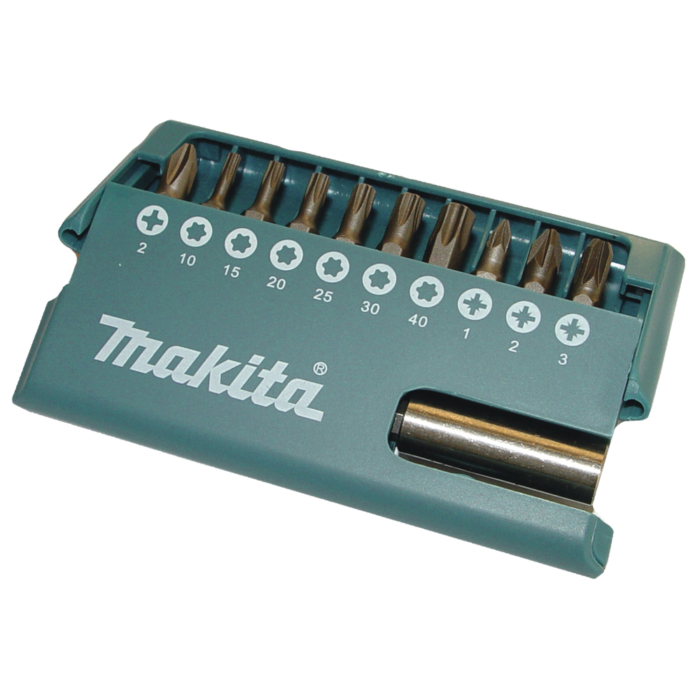 Sukimo antgalių komplektas Makita D-31756, 11 vnt. (PH2;PZ1;PZ2;PZ3;T10,T15;T20;T25;T30;T40)