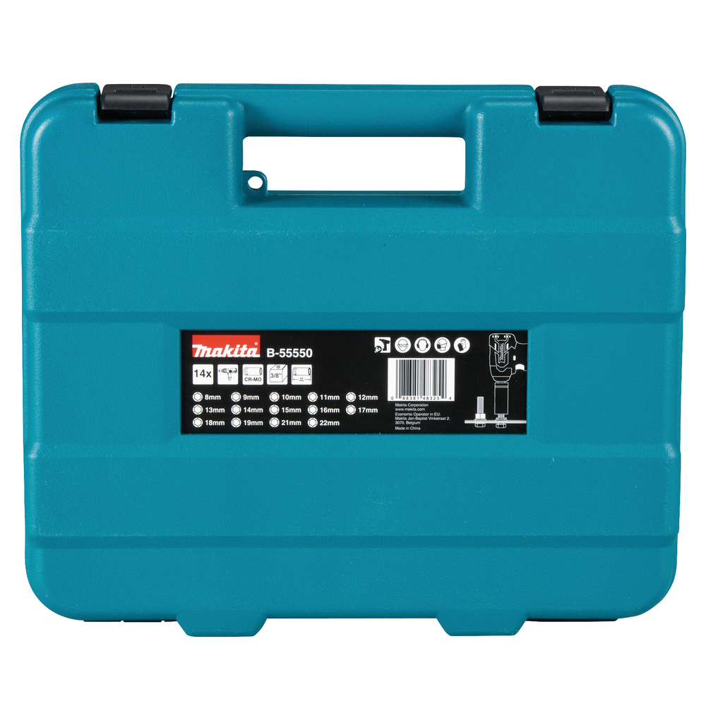 Sukimo antgalių komplektas Makita B-55550, 14 vnt., 3/8'' 2