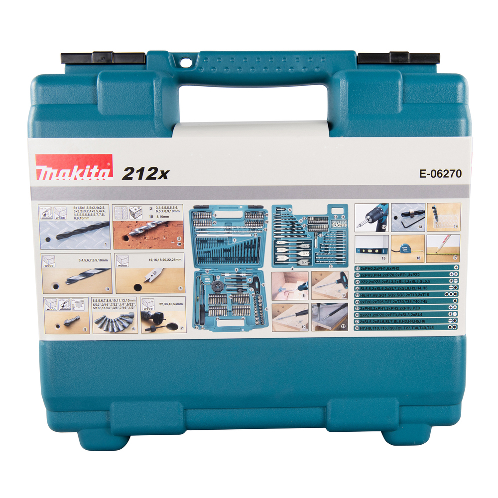 SUKIMO ANTGALIŲ KOMPLEKTAS Makita E-06270, 212 VNT. 3 SUKIMO ANTGALIŲ KOMPLEKTAS Makita E-06270, 212 VNT. 3