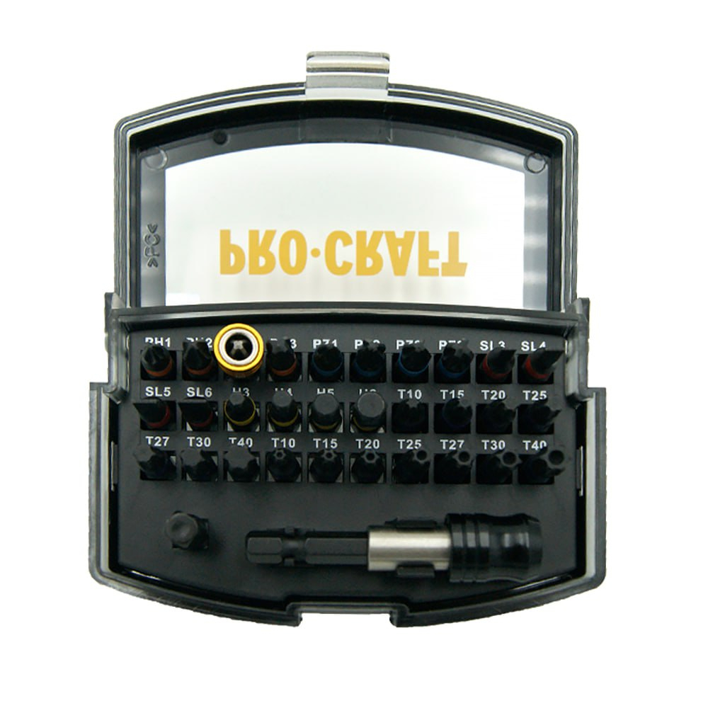 Sukimo antgalių komplektas ProCraft BS-32, S2, 32 vnt. 1 Sukimo antgalių komplektas ProCraft BS-32, S2, 32 vnt. 1