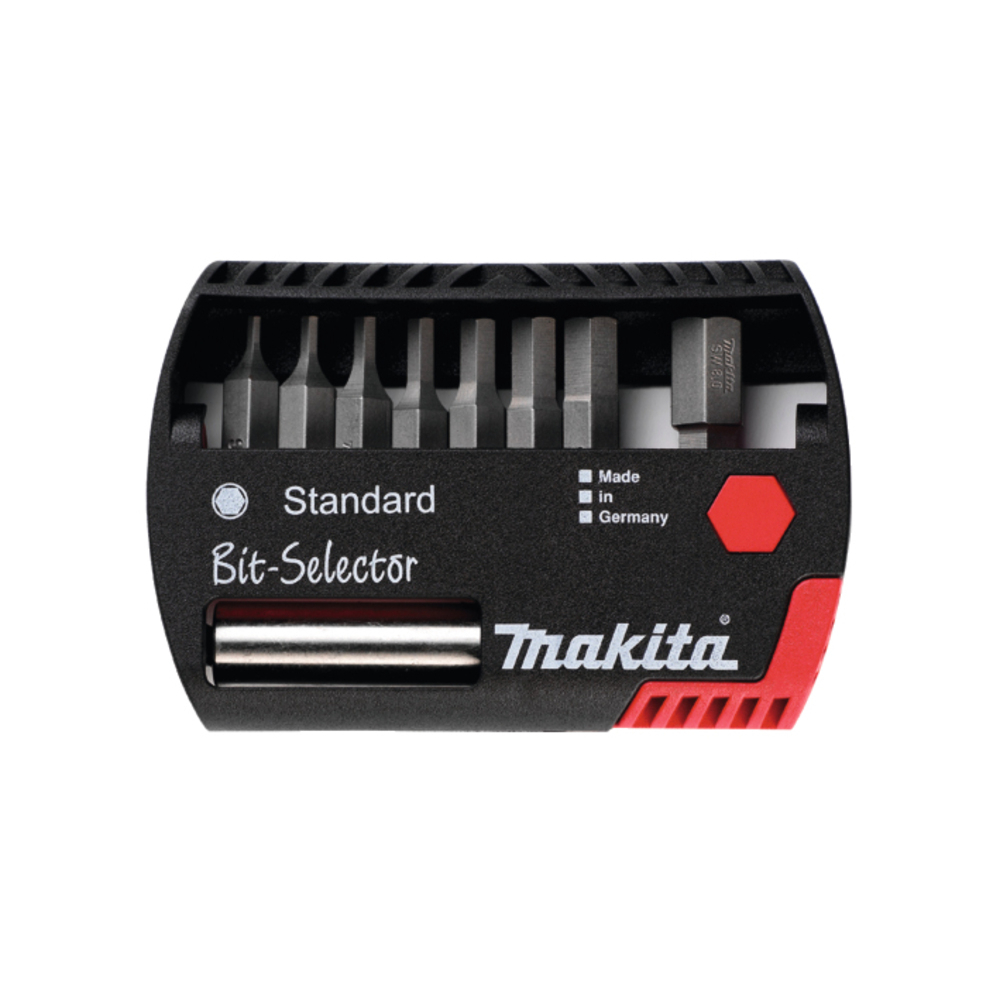 Sukimo antgalių komplektas Makita P-53774, 1,5/2/2,5/3/4/5/6/8 mm + magnetinis laikilis