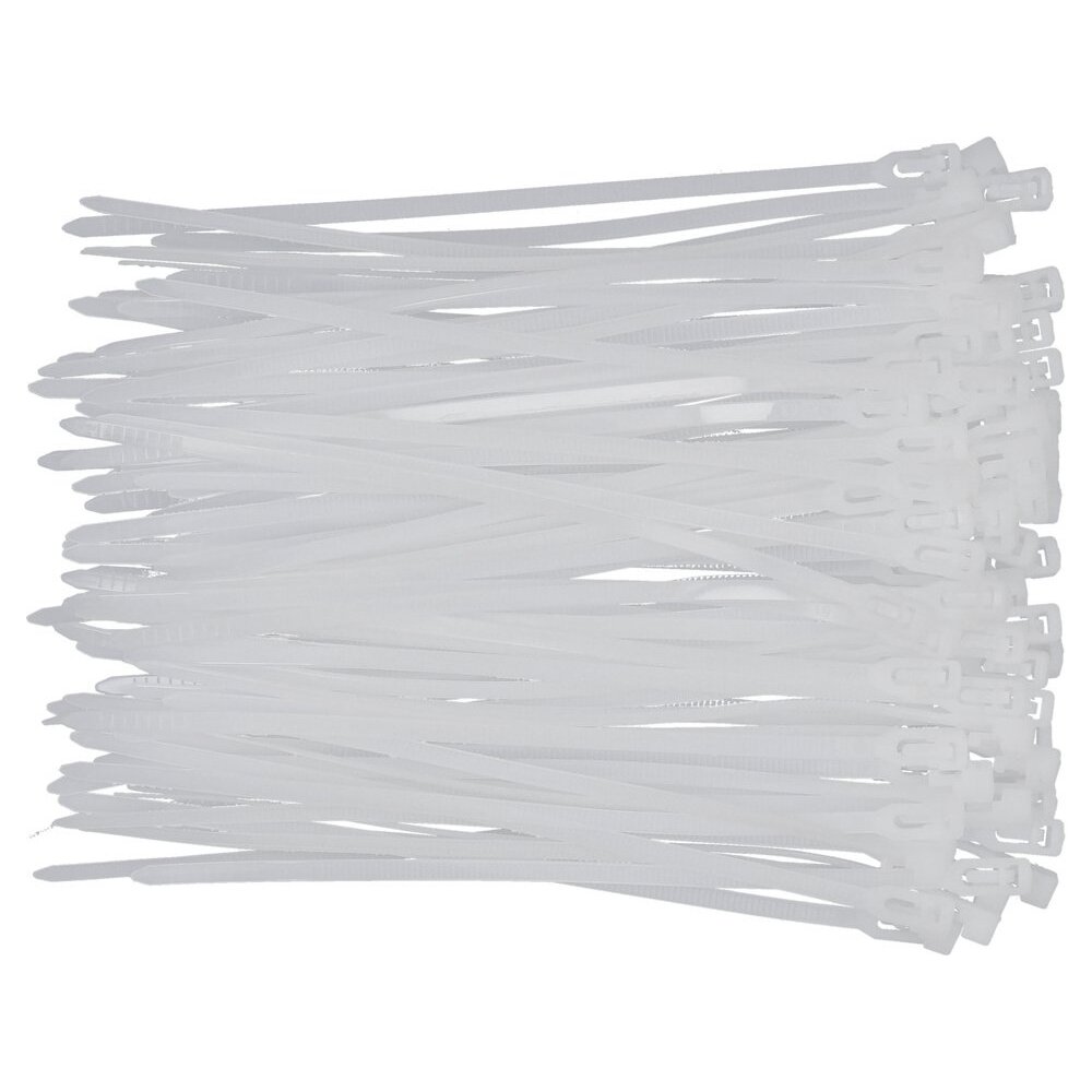 Suveržimo dirželiai balti | 3,6X150 mm | 100 vnt (YT-70660) Suveržimo dirželiai balti | 3,6X150 mm | 100 vnt (YT-70660)