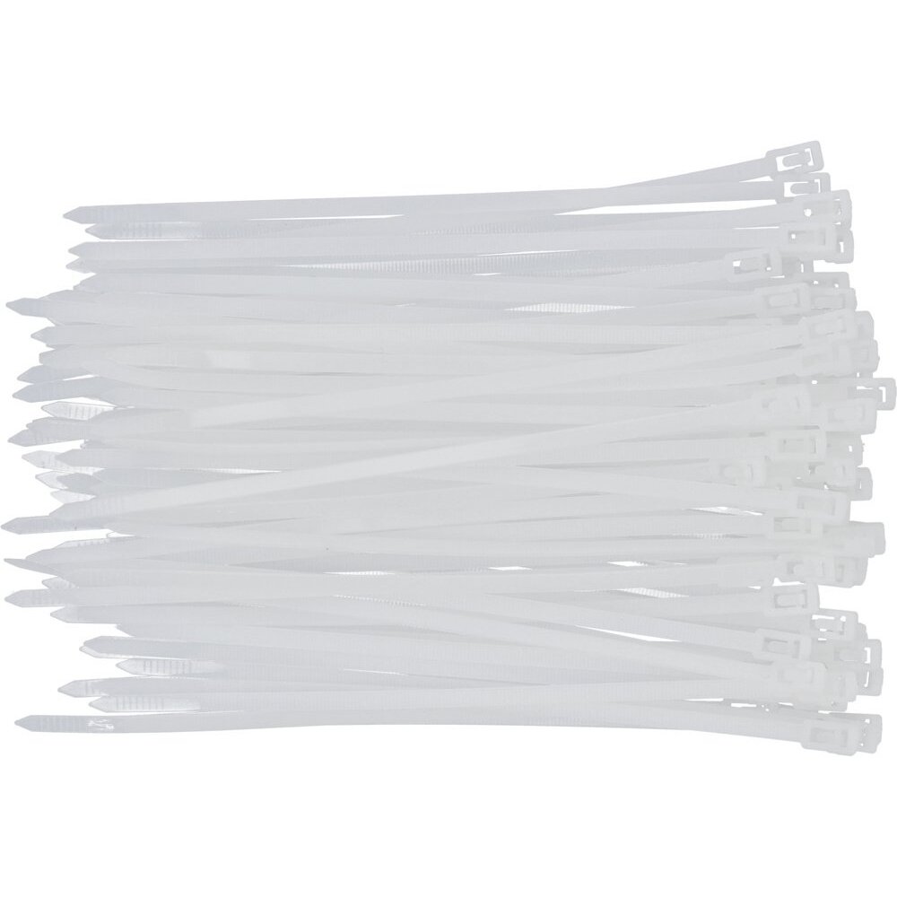 Suveržimo dirželiai balti | 4,8X200 mm | 100 vnt (YT-70661) Suveržimo dirželiai balti | 4,8X200 mm | 100 vnt (YT-70661)