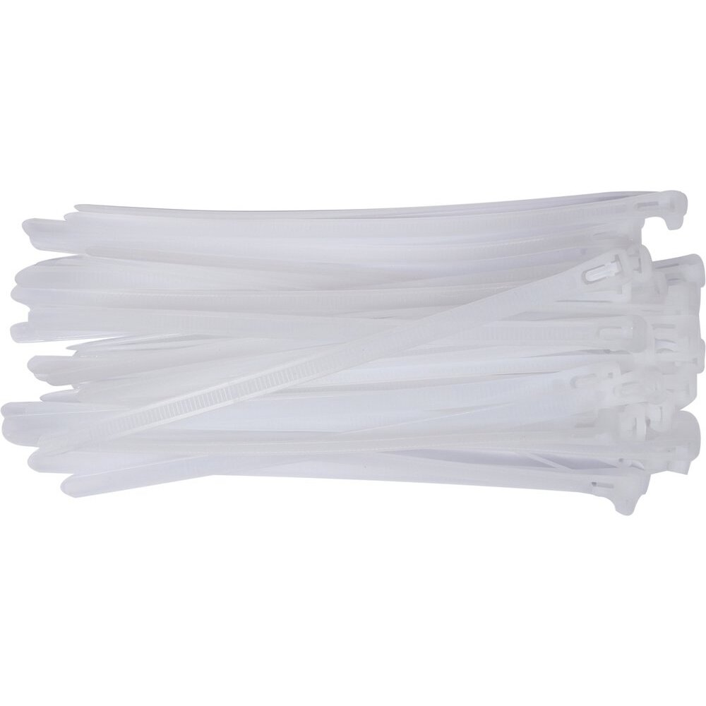 Suveržimo dirželiai balti | 7,6X200 mm | 50 vnt (YT-70663)