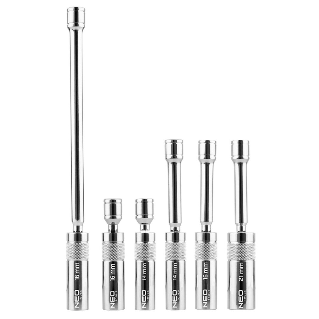 Sukamųjų lizdų rinkinys, uždegimo žvakėms 6 vnt. 7 Sukamųjų lizdų rinkinys, uždegimo žvakėms 6 vnt. 7