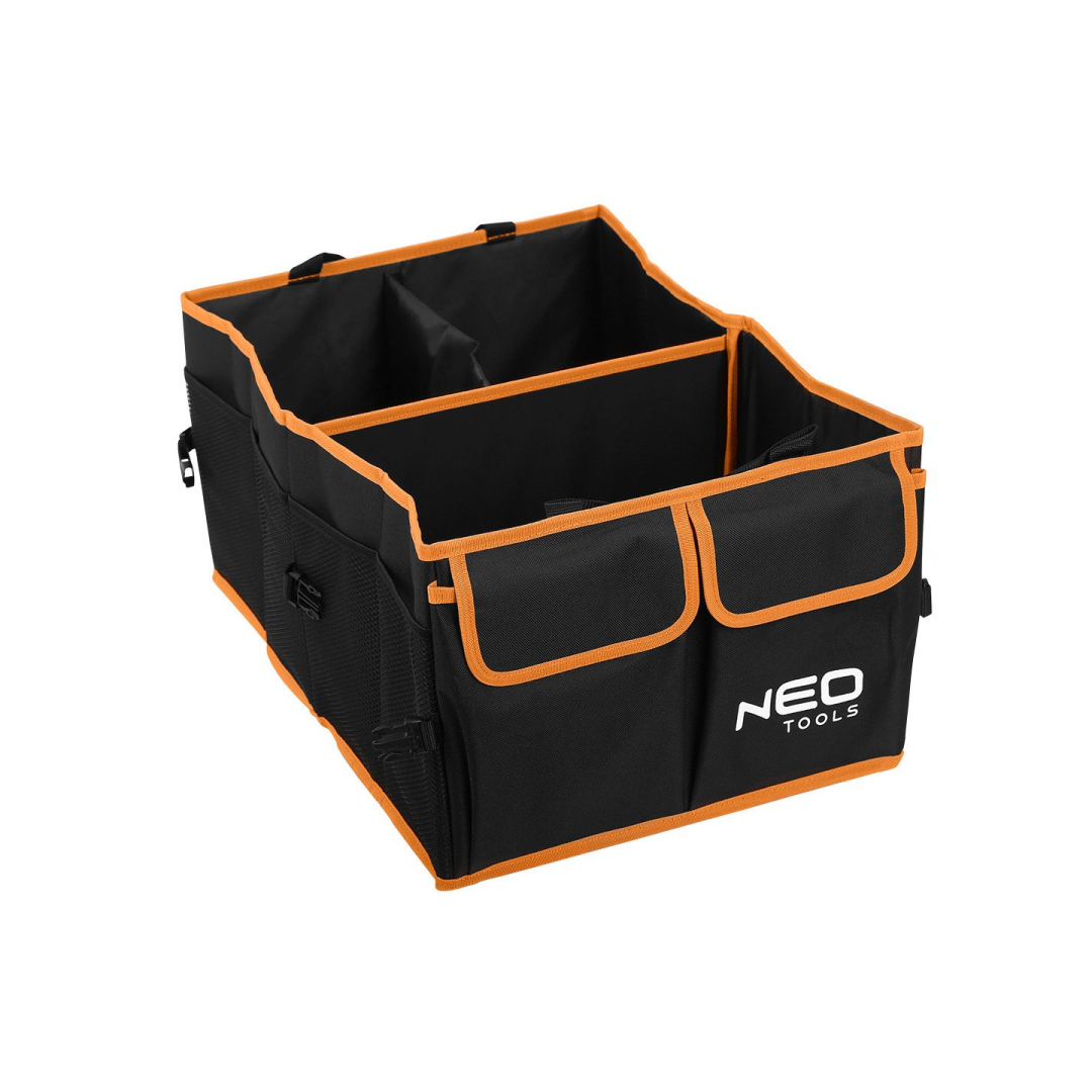 Sulankstomas automobilio bagažinės organizatorius