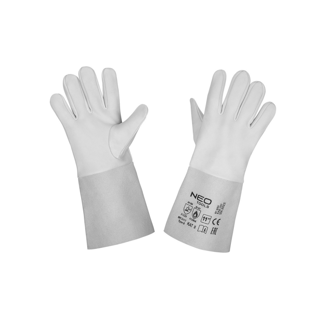 Suvirinimo pirštinės, 11" dydžio, CE