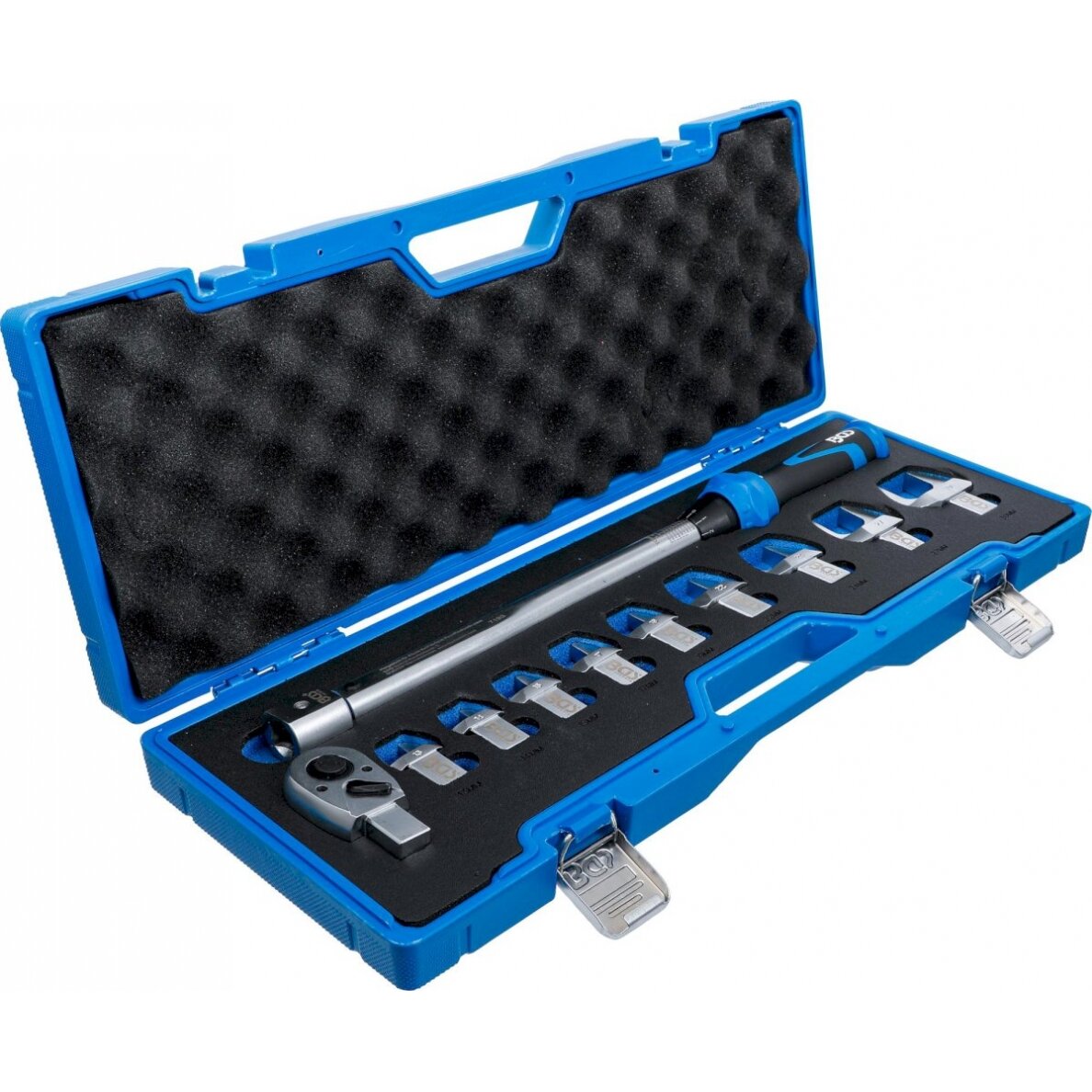 Sukimo momento veržliarakčio rinkinys | dinamometras | 40 - 210 Nm | 11 vnt (7193) Sukimo momento veržliarakčio rinkinys | dinamometras | 40 - 210 Nm | 11 vnt (7193)