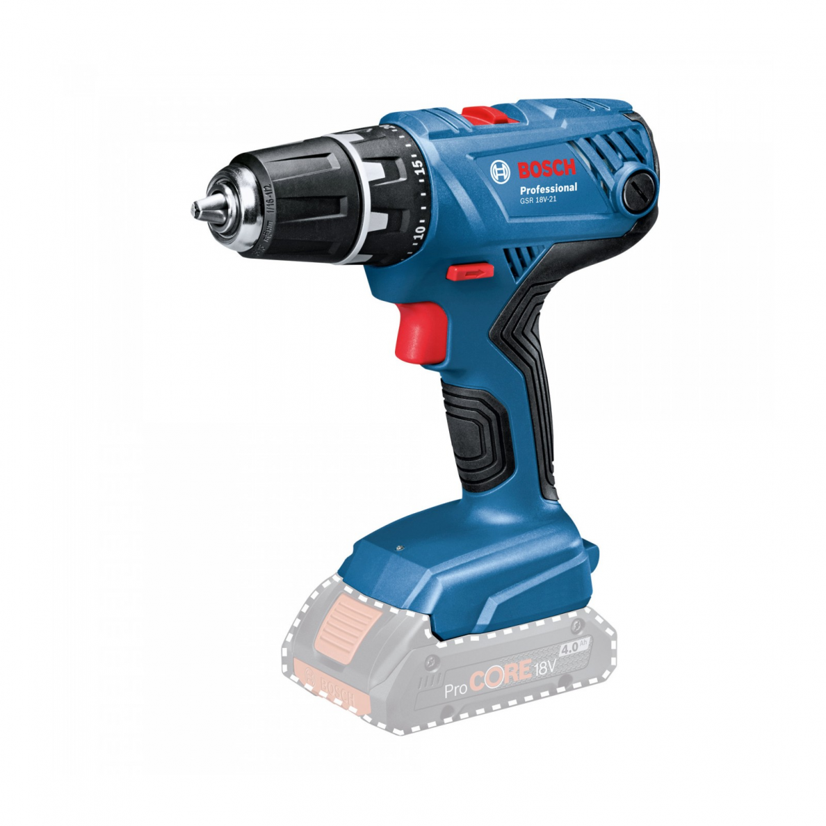 Suktuvas-gręžtuvas Bosch GSR 18V-21, 18 V, (be akum. ir krov.) Suktuvas-gręžtuvas Bosch GSR 18V-21, 18 V, (be akum. ir krov.)