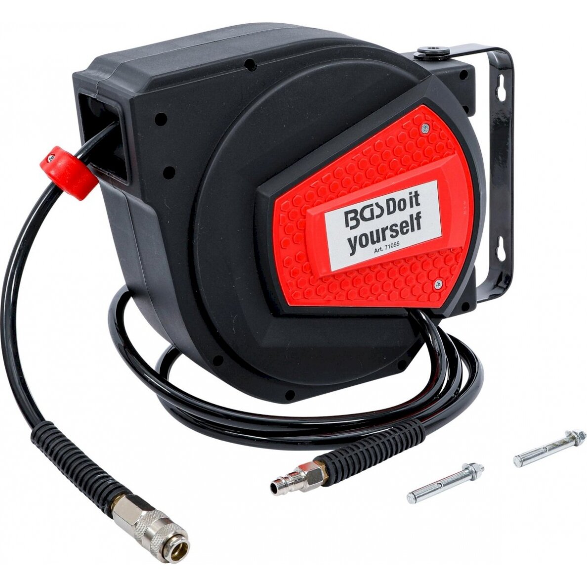 Suspausto oro žarna su automatine rite | 8x10 m + 1.5 m (71055) Suspausto oro žarna su automatine rite | 8x10 m + 1.5 m (71055)