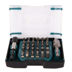 Sukimo antgalių ir grąžtų komplektas Makita D-65084, 32 vnt.
