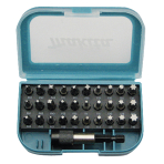 Sukimo antgalių komplektas Makita P-73374, 31 vnt. (PH1;PH2;PH3;PZ1;PZ2,PZ3;T8;T10;T15;T20;T25;T27;T30;T40)