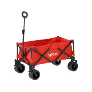 Sulankstomas turistinis sodo vežimėlis | plačios padangos | 100 kg + kilimas (YT-86950)