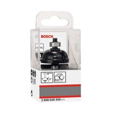 Suapvalinimo freza Bosch HM R=9,5mm, l=17mm, 2608628358 1 Suapvalinimo freza Bosch HM R=9,5mm, l=17mm, 2608628358 1
