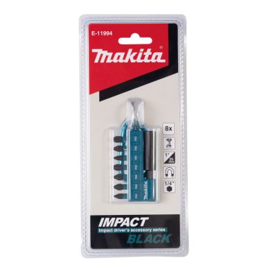 Sukimo antgalis Makita E-11994, 8vnt. IMPACT BLACK 1 Sukimo antgalis Makita E-11994, 8vnt. IMPACT BLACK 1