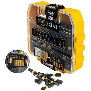 Sukimo antgalis DeWalt DT70556T-QZ, PZ2, 25mm, 25 vnt. Sukimo antgalis DeWalt DT70556T-QZ, PZ2, 25mm, 25 vnt.