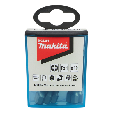 Sukimo antgalis Makita B-26266, PZ1x50mm, 10 vnt. 1 Sukimo antgalis Makita B-26266, PZ1x50mm, 10 vnt. 1