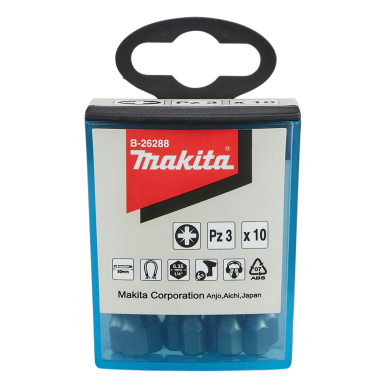 Sukimo antgalis Makita B-26288, PZ3x50mm, 10 vnt. 1 Sukimo antgalis Makita B-26288, PZ3x50mm, 10 vnt. 1