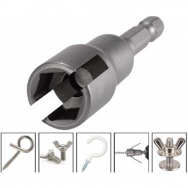 Magnetinė galtuvtė su išpjova, 1/4" Magnetinė galtuvtė su išpjova, 1/4"