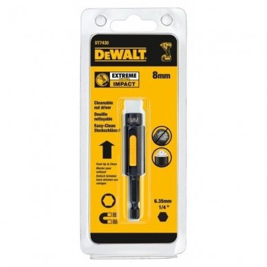 Sukimo antgalių magnetinis laikiklis DeWalt DT7430-QZ, 8 mm 1 Sukimo antgalių magnetinis laikiklis DeWalt DT7430-QZ, 8 mm 1