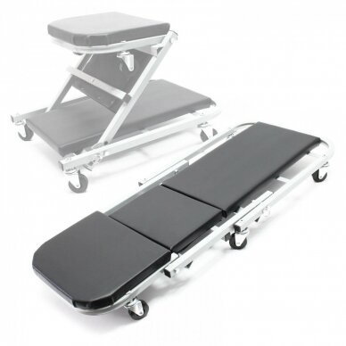 Sulankstomas gultas, kėdutė po automobiliu Essen tools SC40-2, 40" , 6,3 cm ratukai Sulankstomas gultas, kėdutė po automobiliu Essen tools SC40-2, 40" , 6,3 cm ratukai