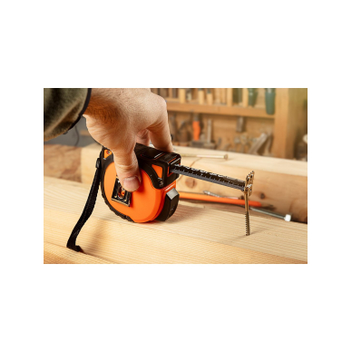 Super Black plieninė ruletė  3 m x 16 mm, automatinis užraktas, du stabdymo mygtukai, magnetas 2 Super Black plieninė ruletė  3 m x 16 mm, automatinis užraktas, du stabdymo mygtukai, magnetas 2