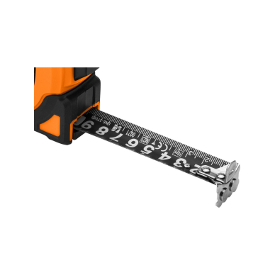 Super Black plieninė ruletė  3 m x 16 mm, automatinis užraktas, du stabdymo mygtukai, magnetas 8