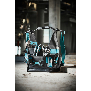 Surtvirtintas 4-jų skyrių, universalus, atviras keturkampis krepšys įrankiams Makita E-05480 3 Surtvirtintas 4-jų skyrių, universalus, atviras keturkampis krepšys įrankiams Makita E-05480 3