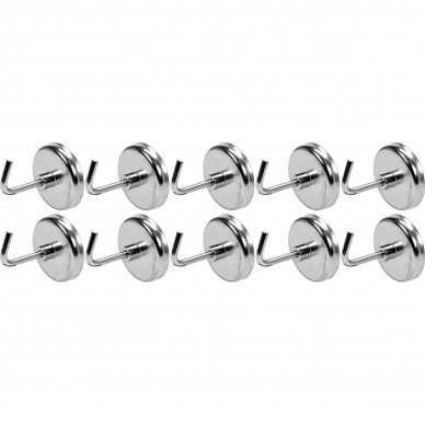 Magnetinių kabliukų rinkinys Yato, 10 vnt Magnetinių kabliukų rinkinys Yato, 10 vnt