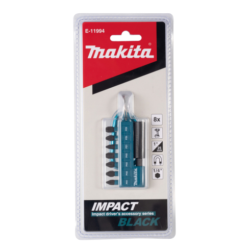 Sukimo antgalis Makita E-11994, 8vnt. IMPACT BLACK 1 Sukimo antgalis Makita E-11994, 8vnt. IMPACT BLACK 1