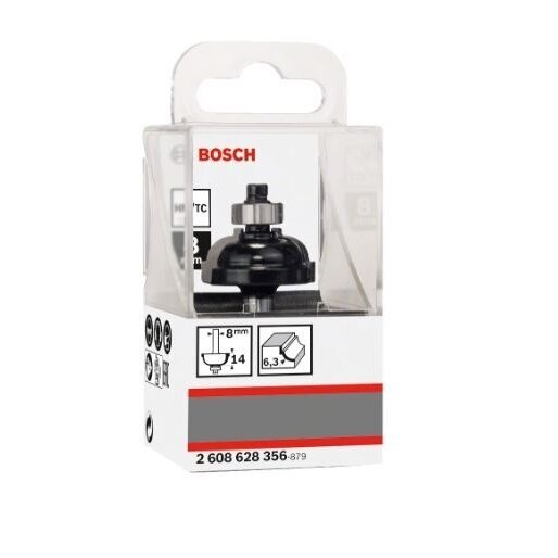 Suapvalinimo freza Bosch HM R=6,3mm, l=14mm, 2608628356 1