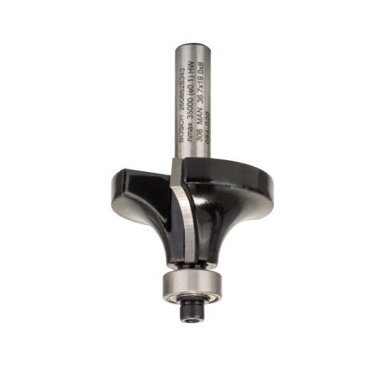 Suapvalinimo freza Bosch HM R=12 mm, 2608628343 Suapvalinimo freza Bosch HM R=12 mm, 2608628343