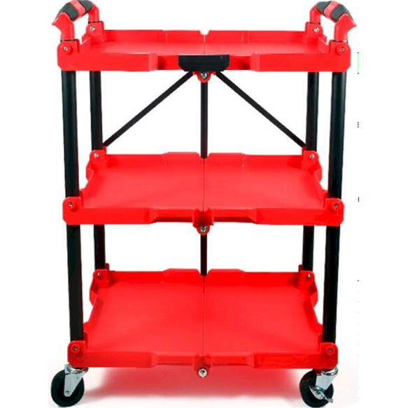 Sulankstomas dirbtuvių vežimėlis | 3 pakopų (CX314) Sulankstomas dirbtuvių vežimėlis | 3 pakopų (CX314)