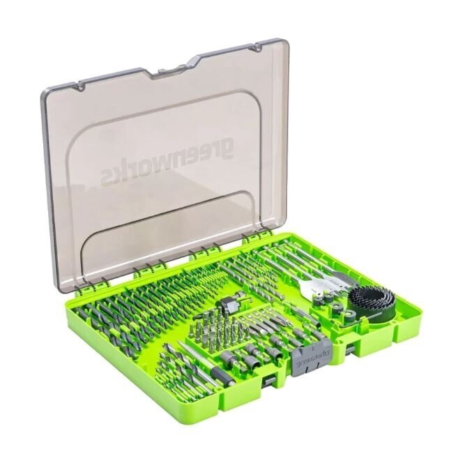 SUKIMO ANTGALIŲ IR GRĄŽTŲ KOMPLEKTAS Greenworks APT-90DDS-GW, 90 vnt. SUKIMO ANTGALIŲ IR GRĄŽTŲ KOMPLEKTAS Greenworks APT-90DDS-GW, 90 vnt.