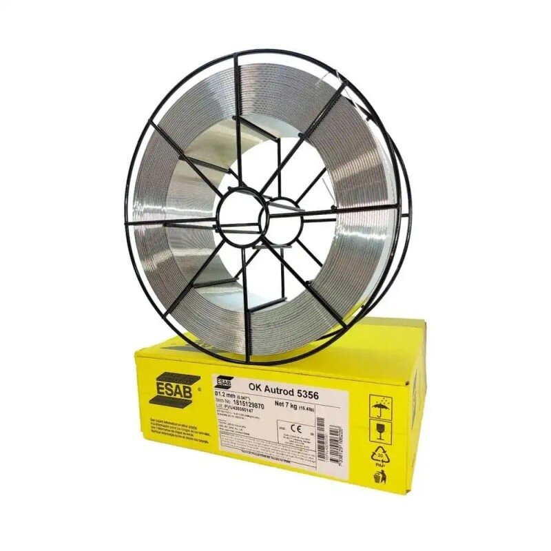 Suvirinimo viela ESAB OK Autrod 5356 Al Mg5 1,2mm 7,0kg Suvirinimo viela ESAB OK Autrod 5356 Al Mg5 1,2mm 7,0kg