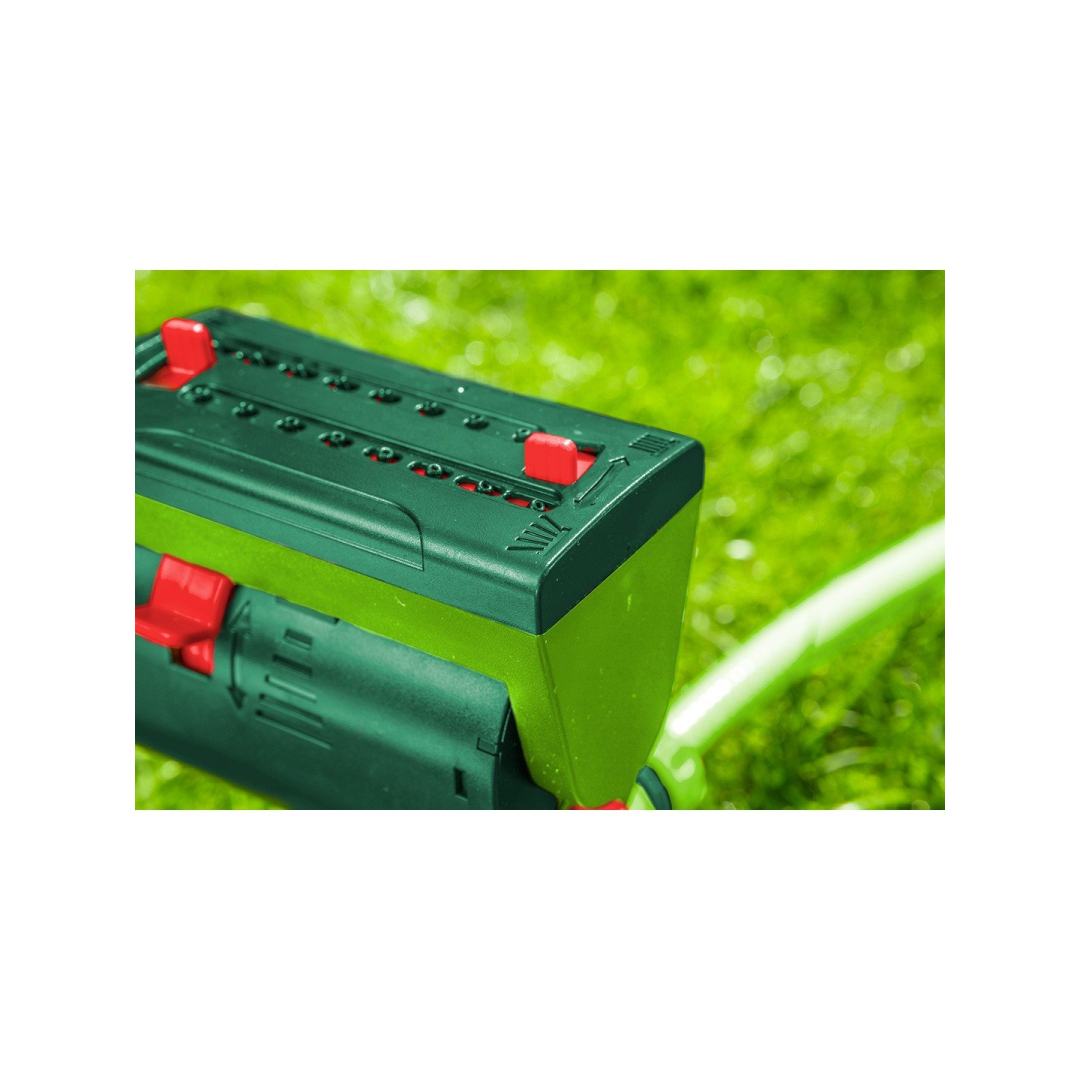 Svyruojantis purkštuvas, aprėptis iki 208 m2, 16 purkštukų, metalinis laiptelinis smaigalys valymui 2