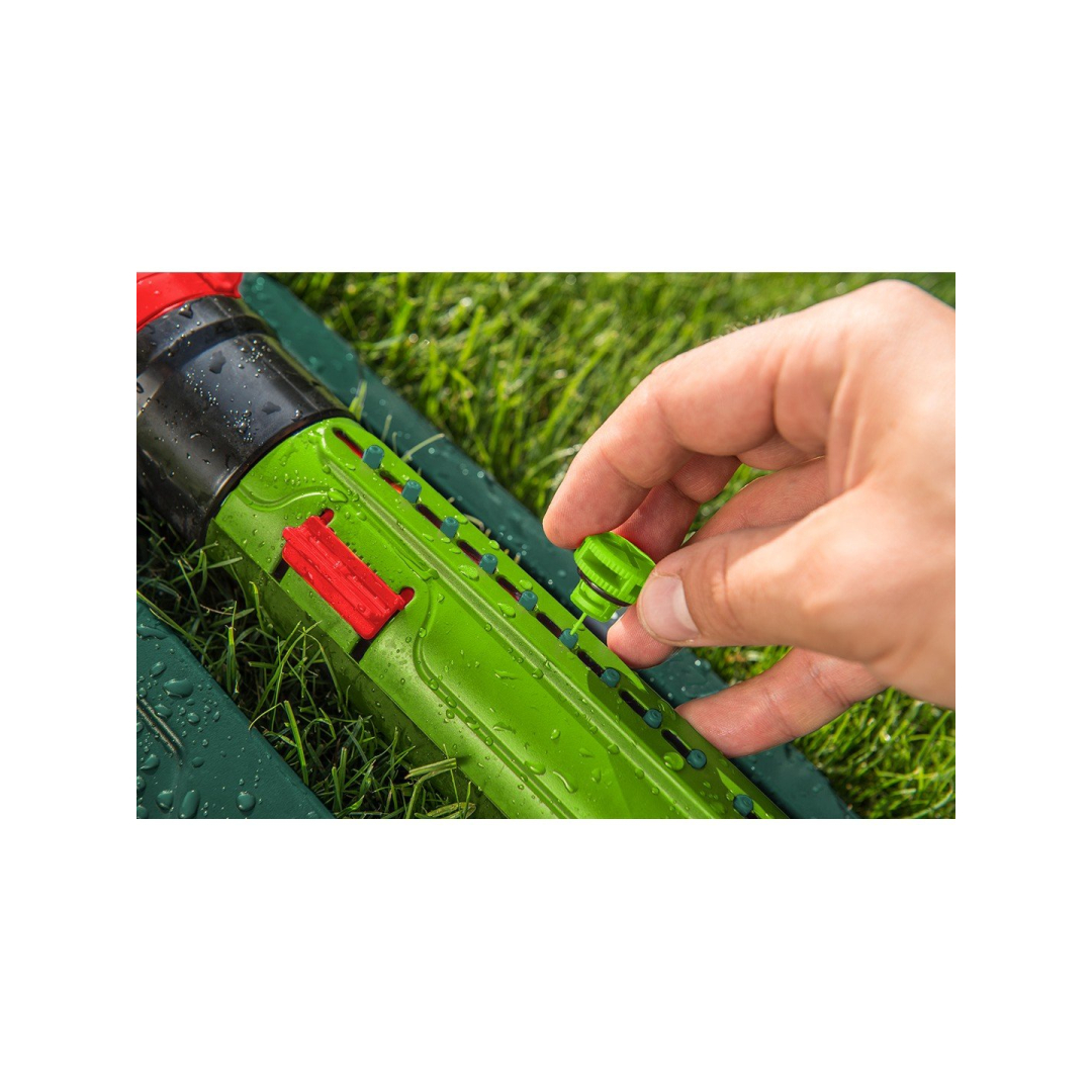 Svyruojantis purkštuvas, aprėptis iki 418 m2, 18 guminių purkštukų, adatinis kamštis purkštukui valyti 2 Svyruojantis purkštuvas, aprėptis iki 418 m2, 18 guminių purkštukų, adatinis kamštis purkštukui valyti 2