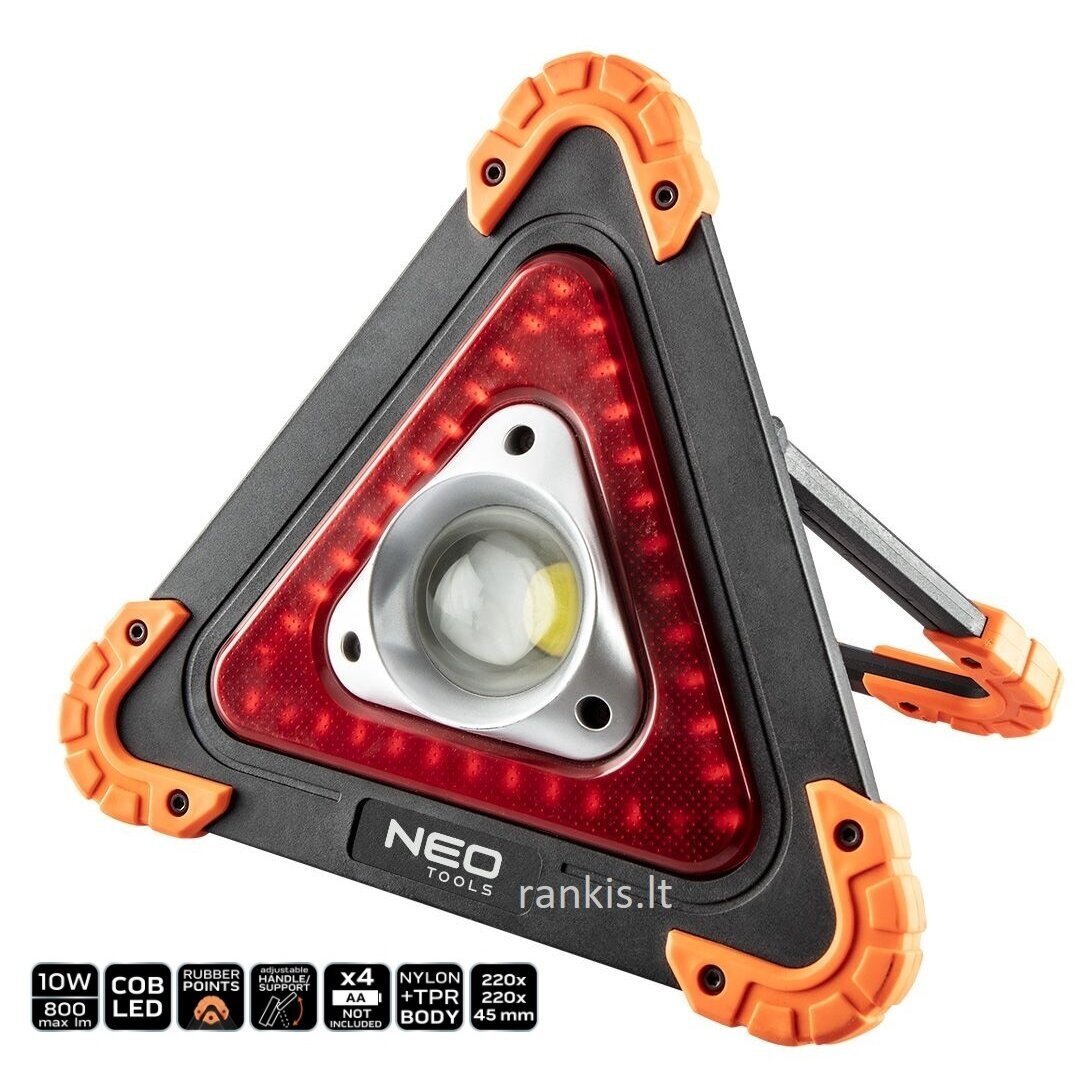 Šviestuvas + įspėjamasis trikampis Neo tools, 2in1 Šviestuvas + įspėjamasis trikampis Neo tools, 2in1